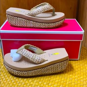 Girls Volatile platform Wedge Flip Flops